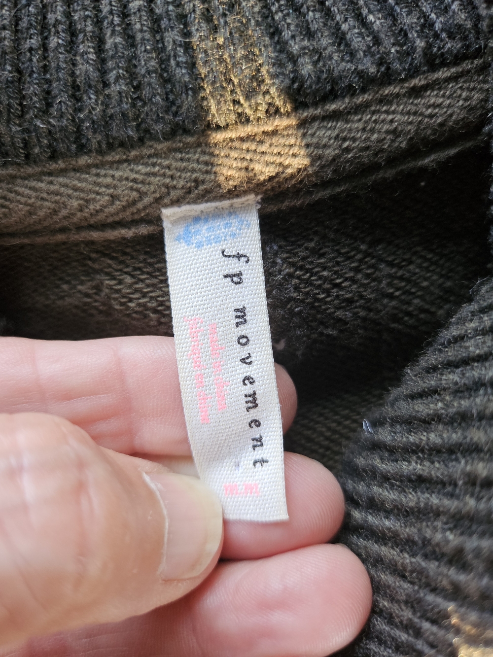 Free People FP Movement Olive Green Cotton Apex Pullover Shirt M Roomy - Picture 10 of 14